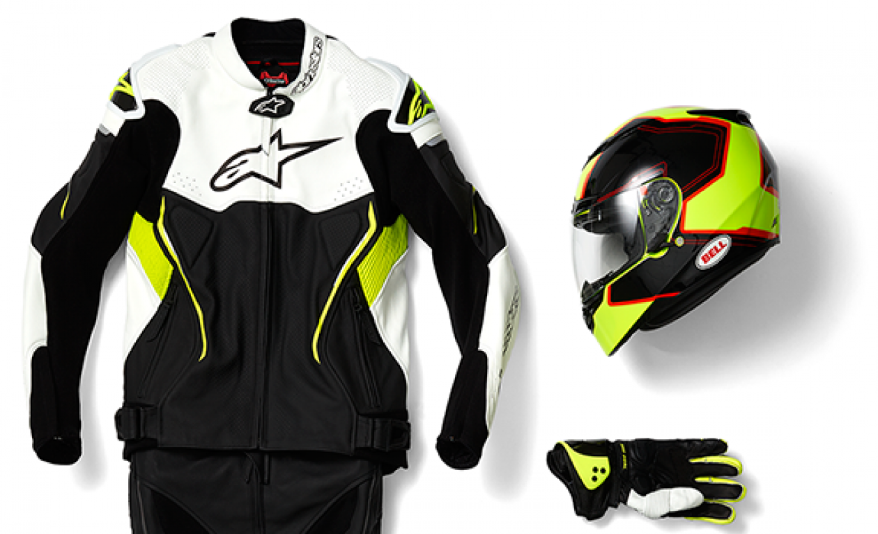 Motorcycle Kit, jacket, gloves, helmet pants