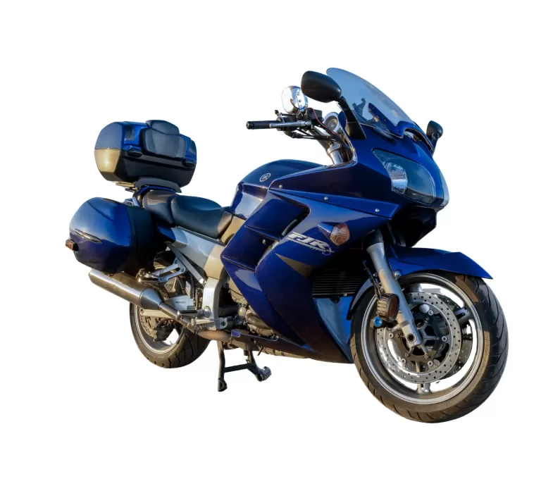 Stock image of a blue tourer motorcycle bike