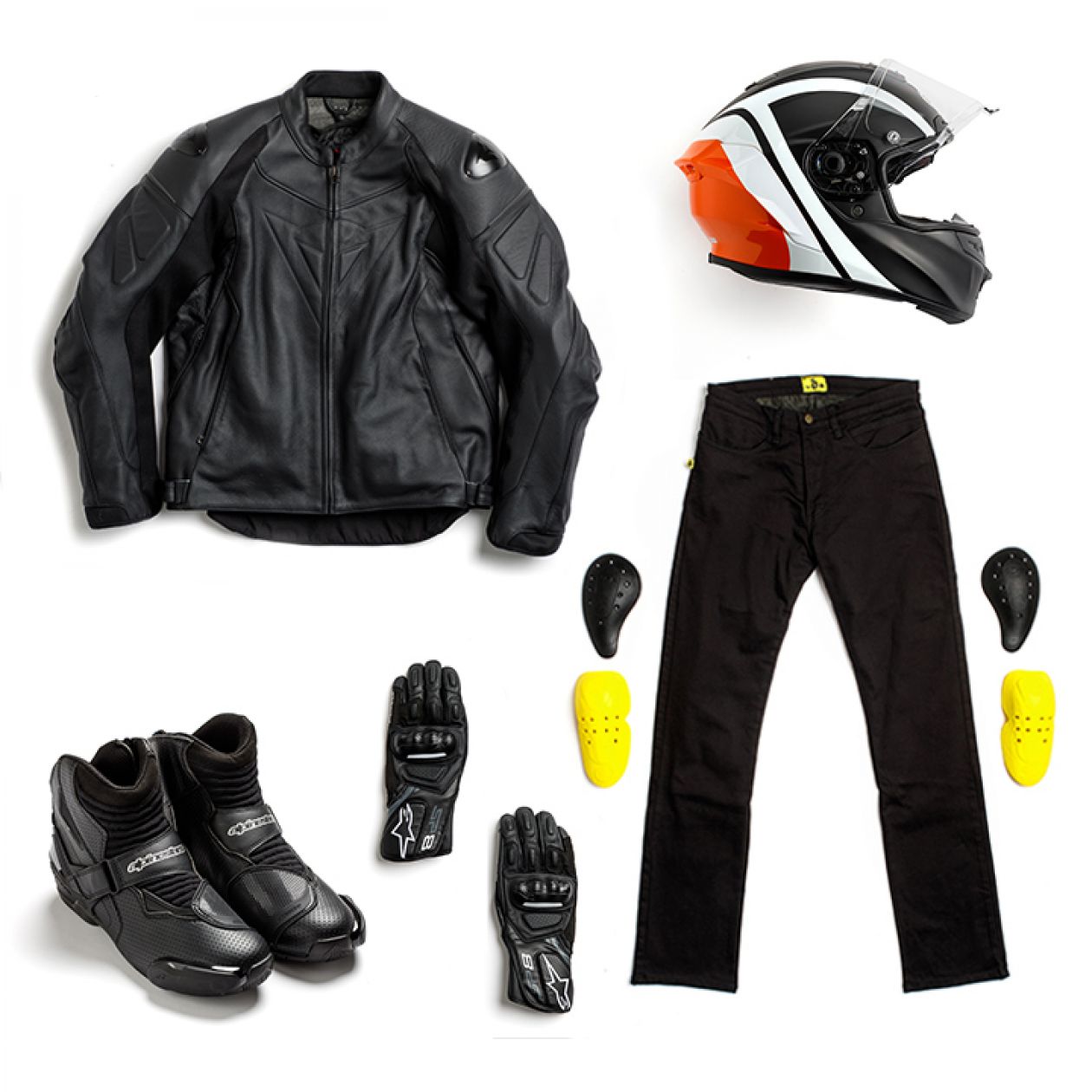 Motorbikes, gear, spokes, protective gear