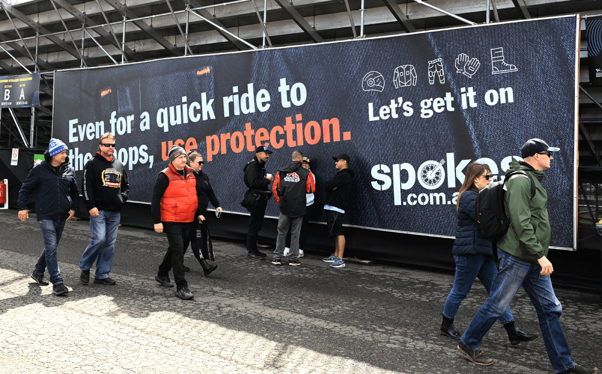 Image of people at the 2024 MotoGP at Phillip Island.